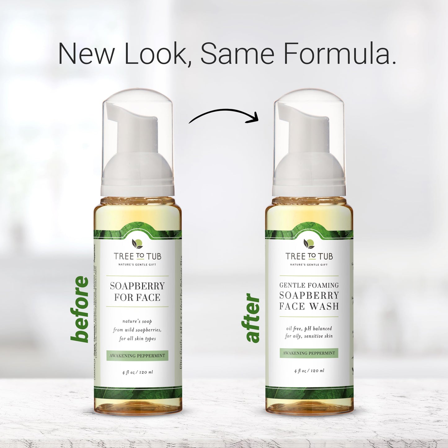 Tree to Tub Sensitive Skin Face Wash for Oily or Combination Skin - Gentle Tea Tree Face Cleanser for Women & Men, Oil Free Dail