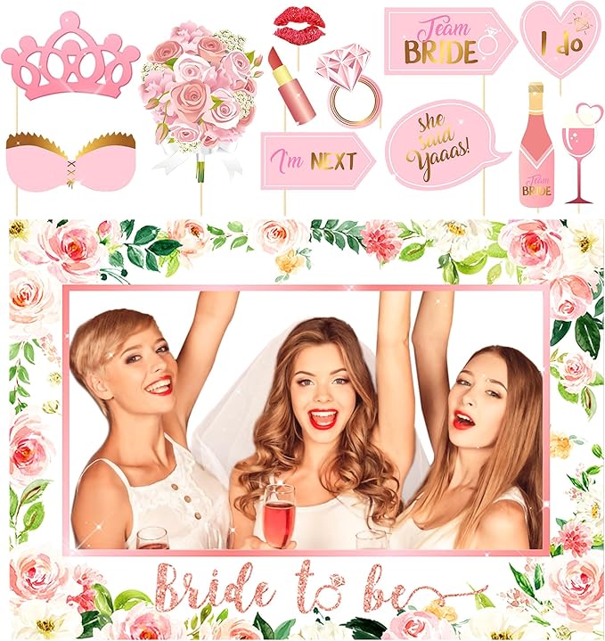 Bridal Shower Decorations Bride to Be Party Photo Booth Bride to Be Sign Bride to Be Sash Bridal Shower Party Supplies Wed...
