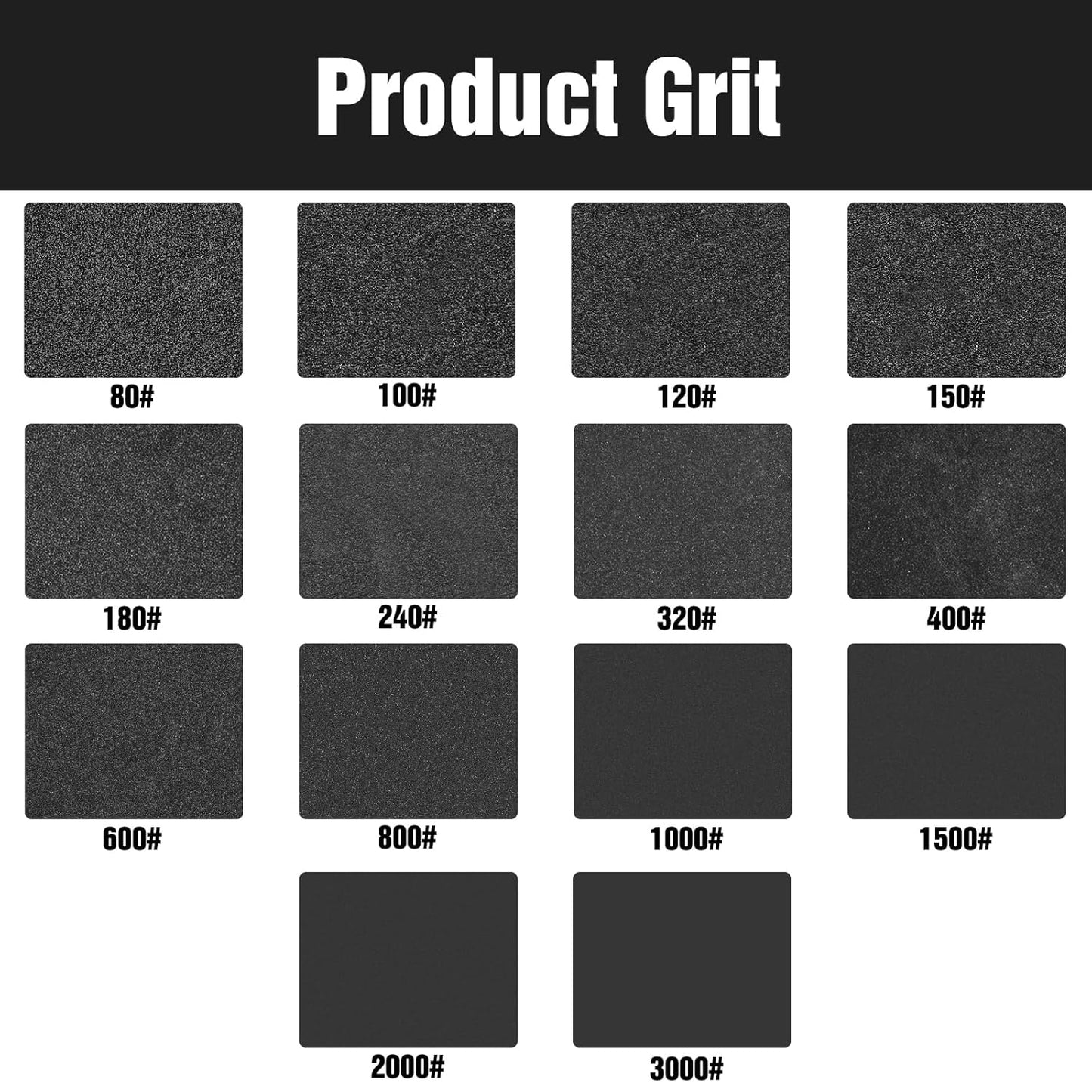 100 Pcs 5 inch Wet Dry Sanding Discs Grit 1500 Hook and Loop 8 Hole Silicon Carbide Orbital Sander Sandpaper