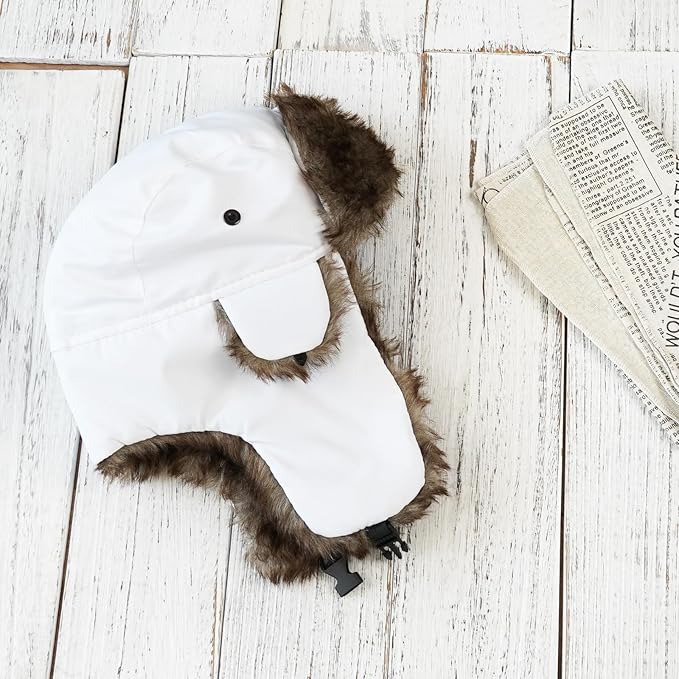 ONWAY Trapper Hat Winter Hats for Women Men with Faux Fur Ear Flaps