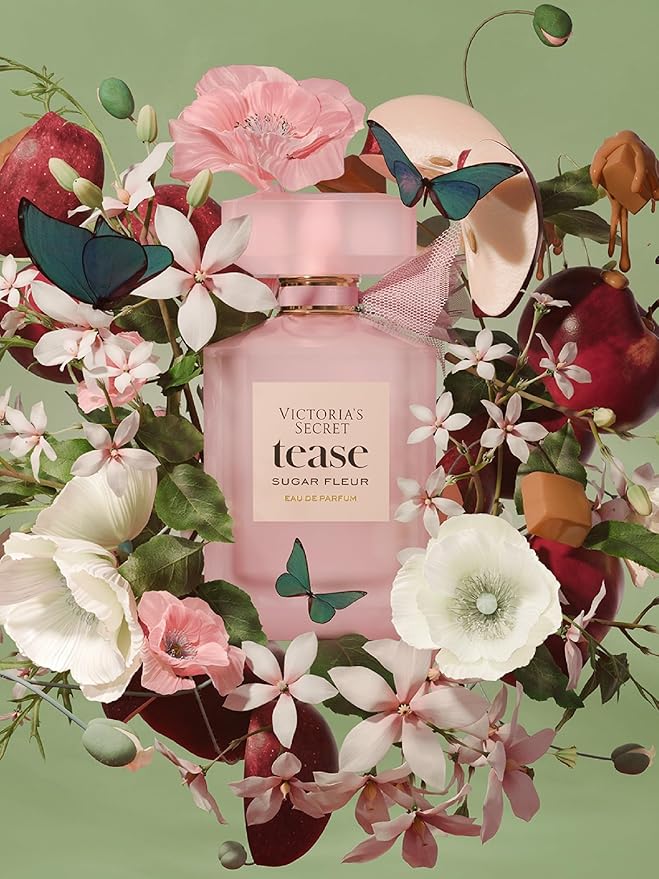 Victoria's Secret Tease Sugar Fleur Eau de Parfum, Notes of Fresh Apple, Floral Bud and Pink Caramel, Perfumes for Women (1.7 oz)