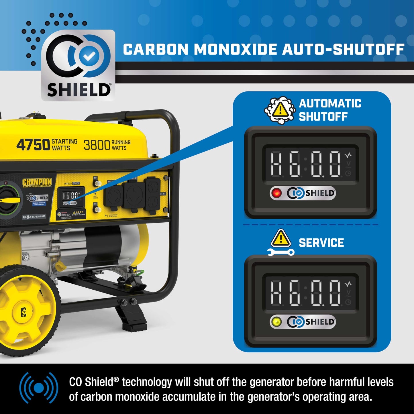 Champion Power Equipment 4750-Watt RV Ready Portable Generator with 3 Year Warranty, CARB Compliant