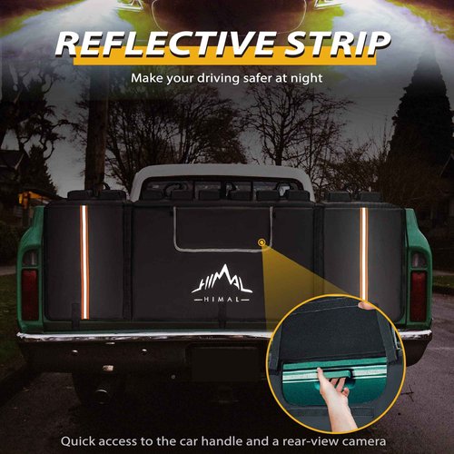 GoHimal Tailgate Pad Pro for Mountain Bike, Tailgate Bike Pads Up to 5 Off-Road Bicycle on Most Full-Size Trucks, with Reflective Strips and Tool Pockets