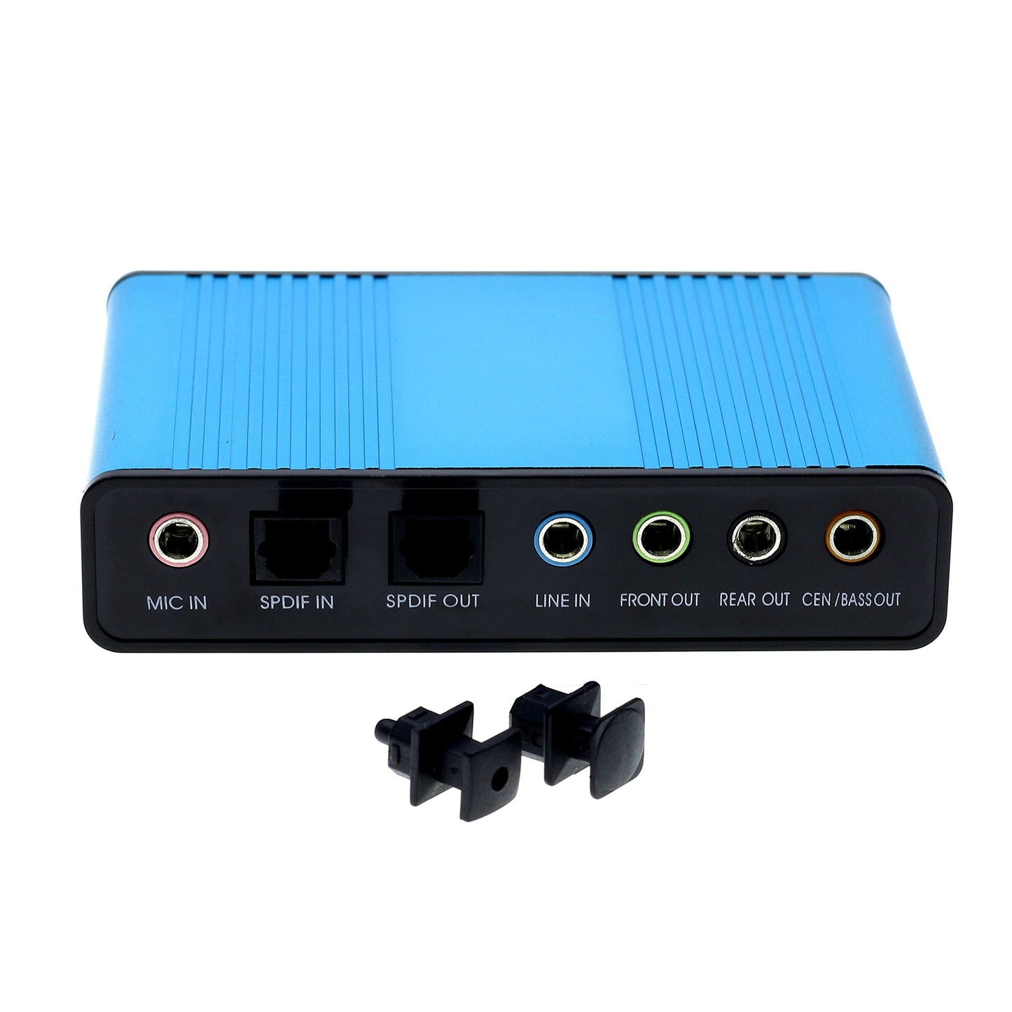 Optimal Shop USB 2.0 External Sound Card 6 Channel 5.1 Surround Adapter Audio S/PDIF for PC -Blue