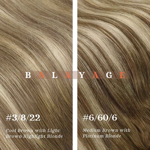 Ve Sunny Clip in Hair Extensions Brown Human Hair Clip in Extensions for Women Clip in Extensions Real Human Hair Chestnut Brown Balayage Platinum Blonde Easy to Wear 7pcs 20inch 120g