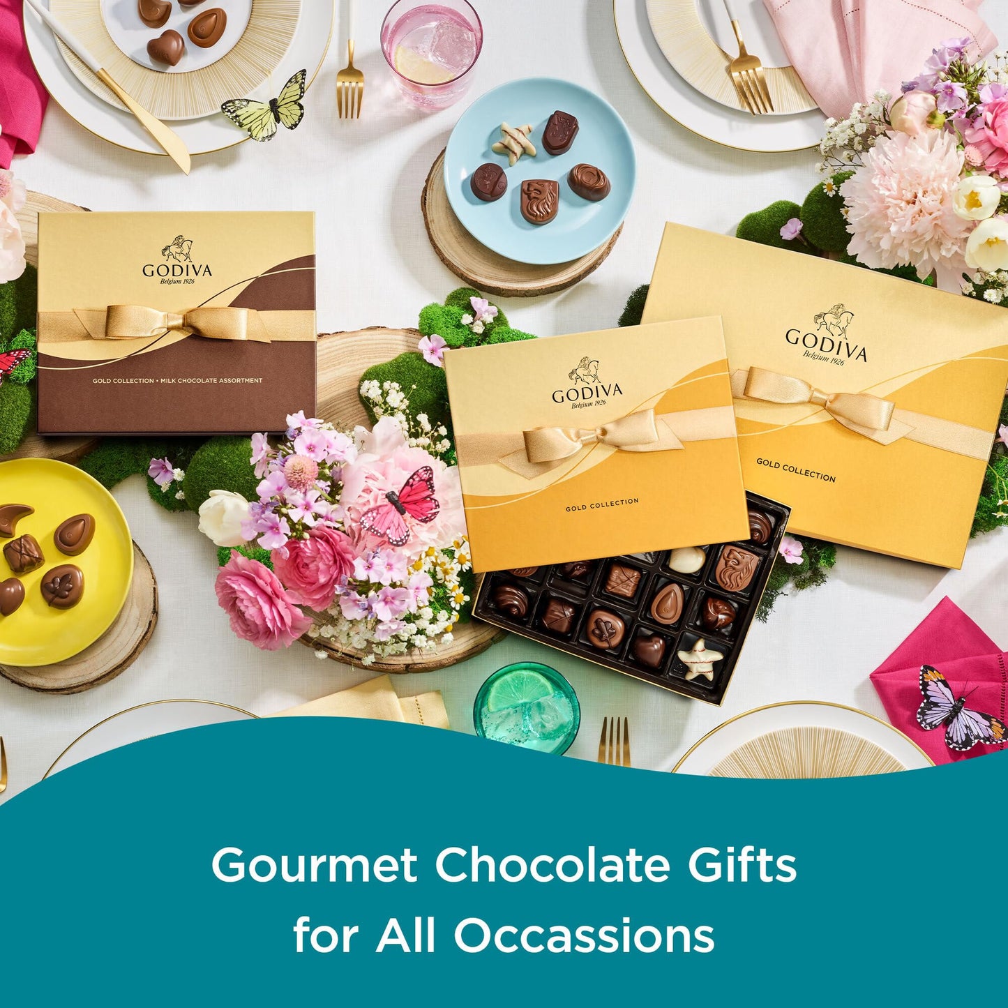 Godiva Chocolatier Gourmet Chocolate Gift Box – 18-Piece Assorted Chocolates for Birthday, Anniversary, Congratulations,– Dark Chocolate Candy Assortment with Praline, Caramel, Ganache