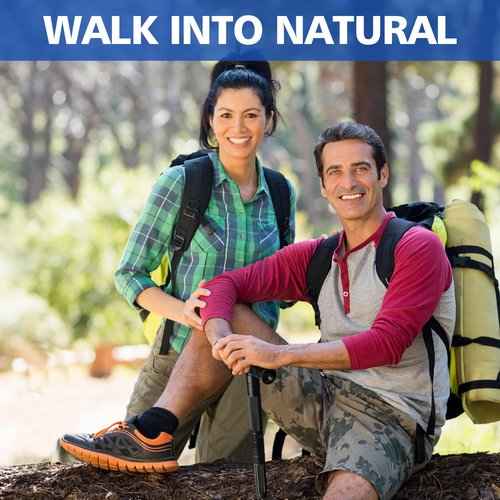 aiGear Hiking Walking Stick 12 in 1 Tactical Walking Staff with 3 Survival Tool Adjustable Outdoor Trekking Poles for Survival Camping Hiking