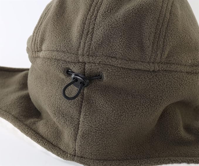 Connectyle Men's Sherpa Lined Warm Winter Hats with Visor Windproof Earflap Hat Outdoor Thermal Skull Cap Trapper Hat