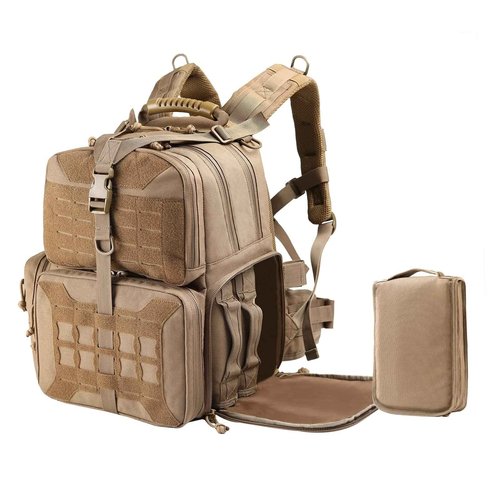 VOTAGOO Tactical Range Backpack, Gun Bag for Handguns and Ammo, 3 Pistol Carrying Cases for Hunting Shooting