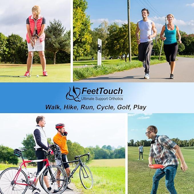 FeetTouch Strong High Arch Support Metatarsal Pad Orthotics for Morton's Neuroma,Ball of Foot Pain, Metatarsalgia Plantar Fasciitis Inserts with Poron Heel Cushion