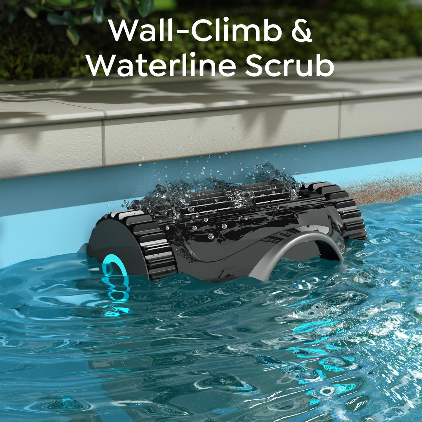 (2026 New) TALOSBO C1 Robotic Pool Cleaner, 180 Mins, Ultra-Strong Suction, Wall & Waterline Cleaning, Pool Vacuum for Inground Pools up to 1615 sq.ft, Dual Filtration, Smart Navigation, App Support