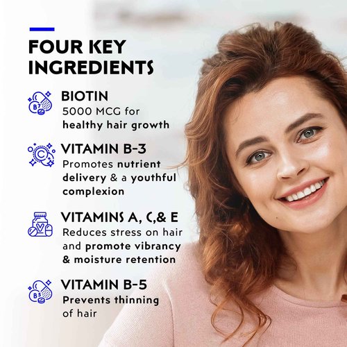 Elon Matrix 5000 Complete Multivitamin — Skin, Hair and Nail Growth Vitamins — Healthy Hair Growth Vitamins for Women & Men — 5000Mcg Biotin Supplement, Pack of 2 (120 Day Supply)