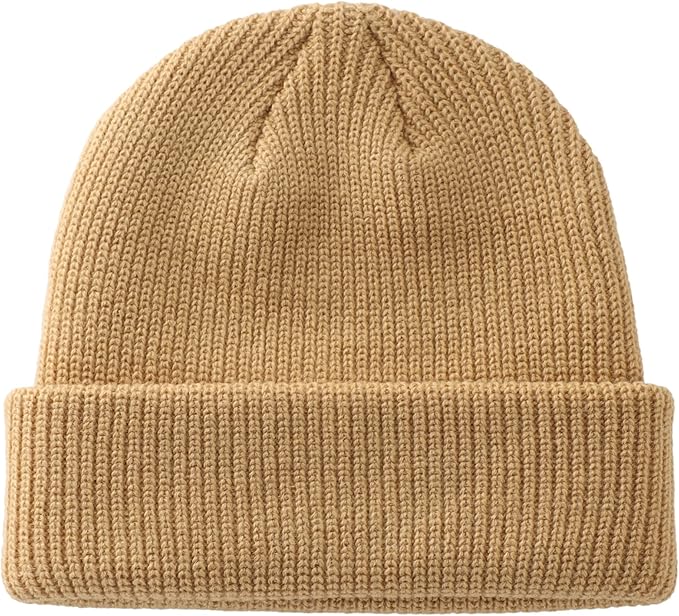Connectyle Classic Double Layer Knit Beanie Hat Warm Thick Acrylic Winter Hats Daily Cuffed Beanies Watch Hat for Men Women