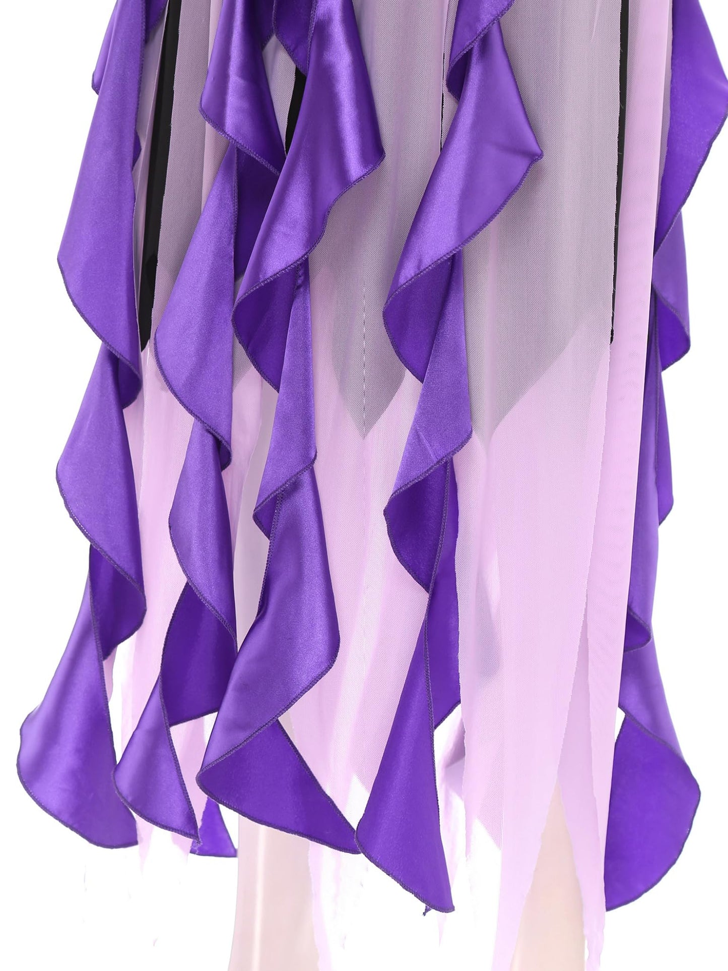Lejafay Women's Vintage Cocktail Maxi Dress Gothic Victorian Mermaid Sea Witch Cosplay Costumes Purple Large