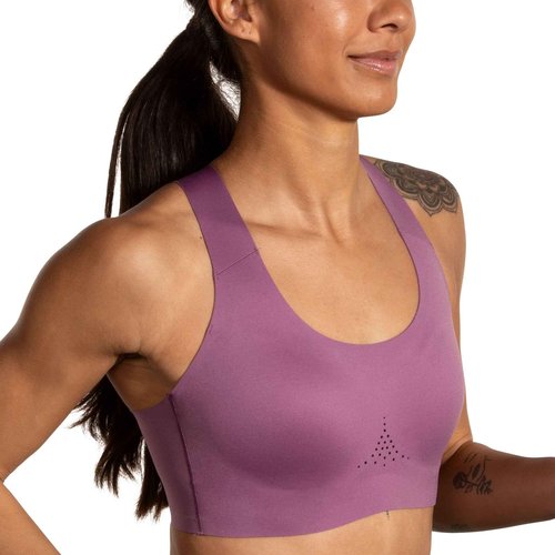 Brooks Women's Crossback 2.0 Sports Bra for Running, Workouts & Sports - Washed Plum - 36 A/B
