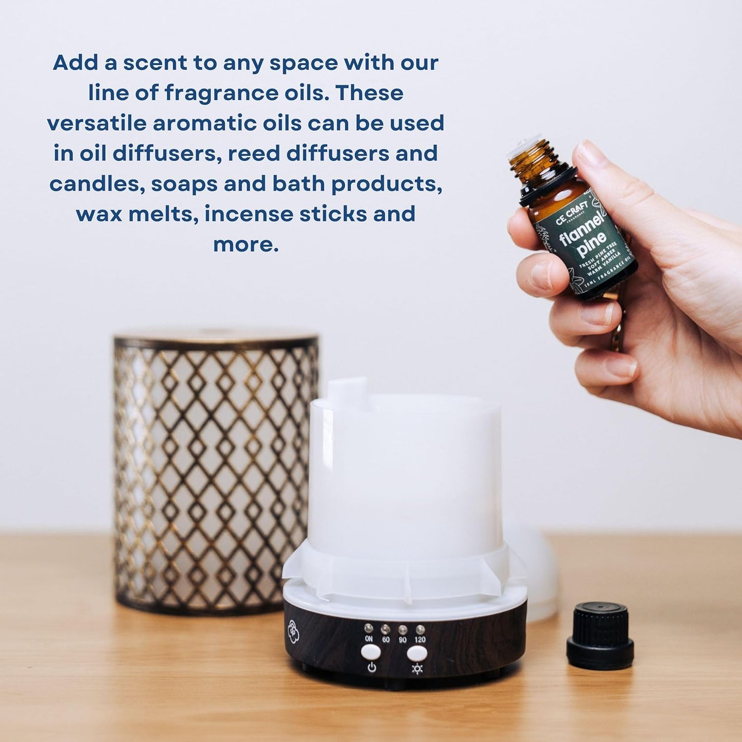 CANDECraftCo Premium Fragrance Oil – Diffuser Oils Fragrances Scented for Home, Candle Soap Making Supplies, Aromatherapy Blends for House (0.34 Fl Oz) (2-Pack, Jasmine Rouge)