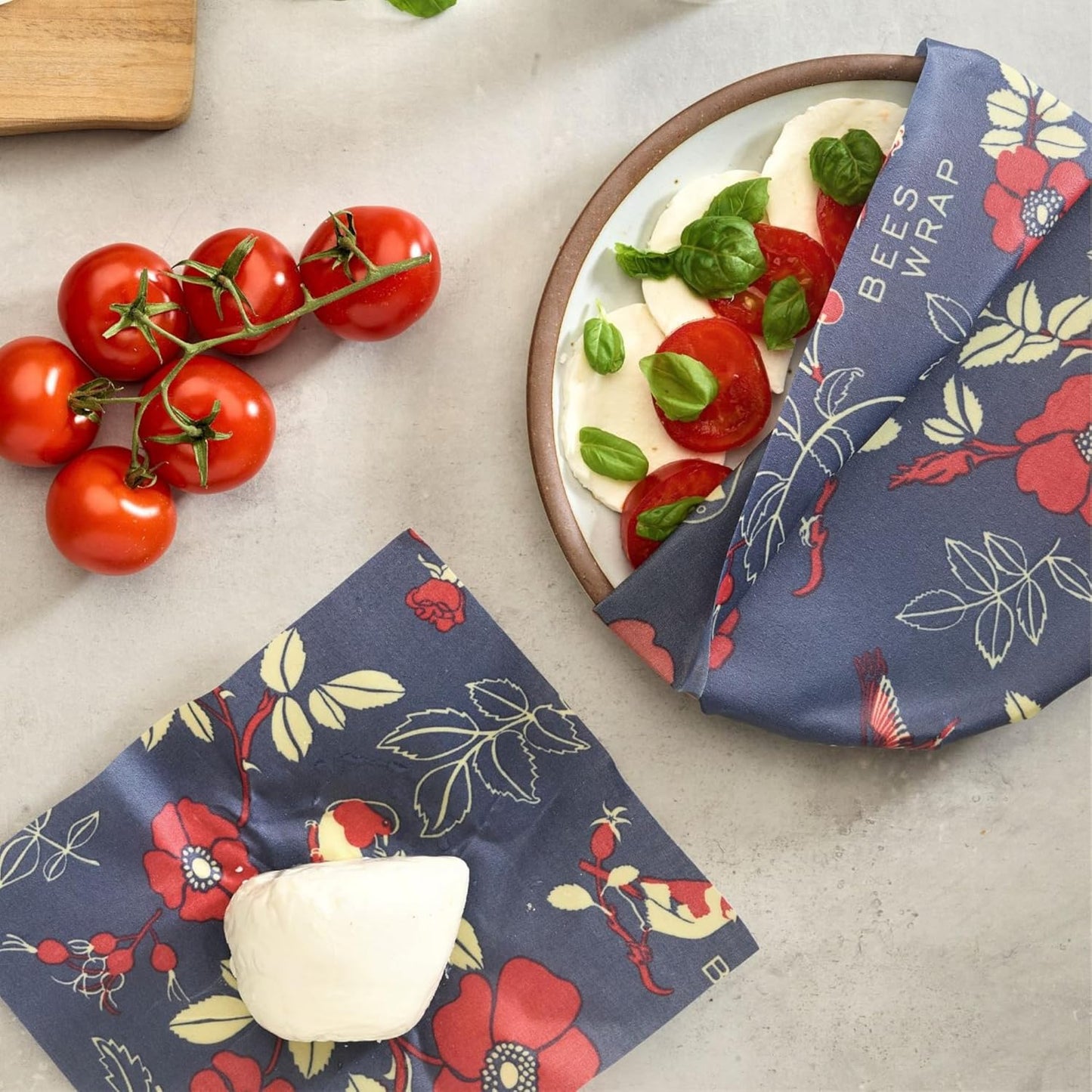 Bee's Wrap Beeswax Wraps for Food - Botanical 3 Pack (2M 1 Sandwich) Made in USA Reusable & Organic Food Wraps, Sandwich Wrap - Eco-Friendly Alternative to Aluminum Foil & Plastic Wrap