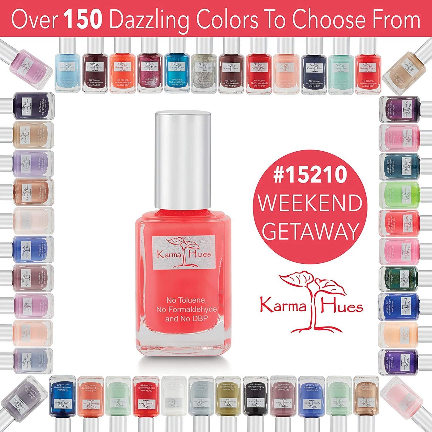 Karma Naturals Nail Polish - Non-Toxic, Vegan & Cruelty-Free (Weekend Getaway, 0.43 fl oz)