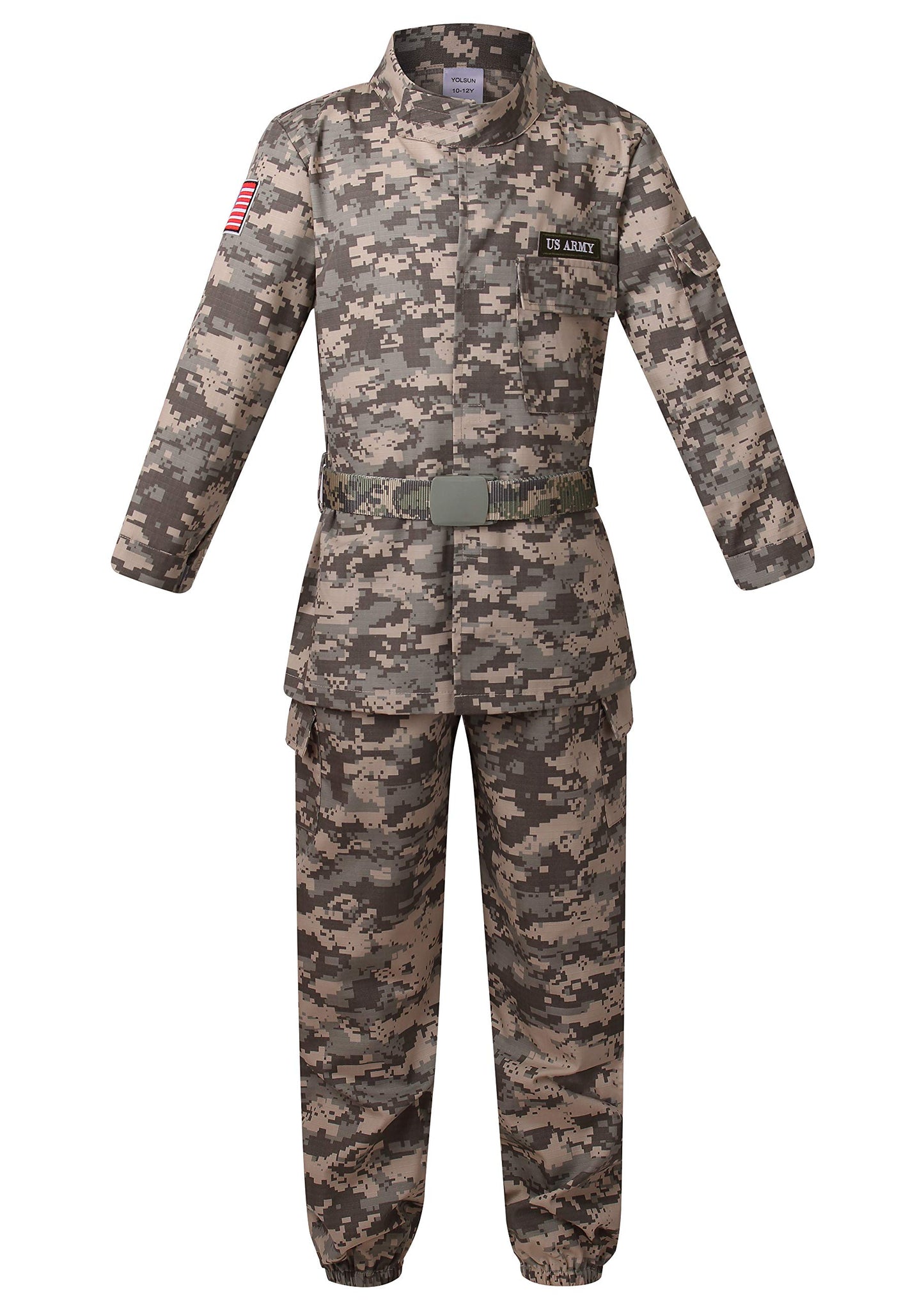 Deluxe Kid's Camo Combat soldier costume (4-6 Years）
