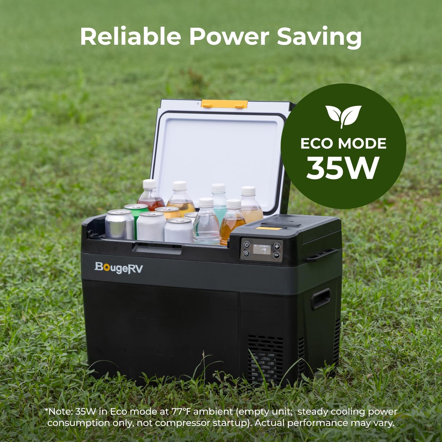 BougeRV 12 Volt Portable Refrigerator, CRX3 30 Quart Car Fridge with APP Control, -4℉~68℉ Compressor Electric Cooler with 12V/24 DC, 100-240 AC for Outdoor Camping Overlanding Truck RV SUV Van