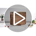 THETCHRY Acacia Wood Cutting Board Set,Thick Wooden Cutting Board for Kitchen with Holder,Chopping Board with Deep Groove...