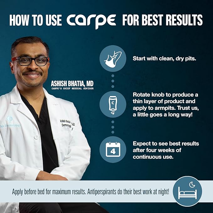 Carpe Underarm Antiperspirant Deodorant Advanced Sweat & Odor Protection Formula - Deodorant for Men & Women - Mountain Breeze