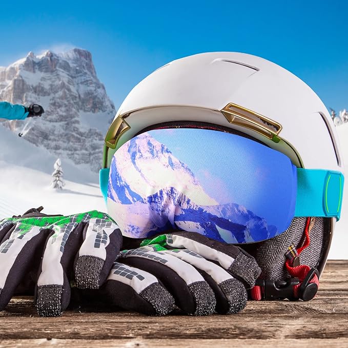 Civaner 4 Pieces Ski Snowboard Goggle Cover Sleeve Goggle Cover Microfiber Protective Lens Scratch Dust Protection for Travel