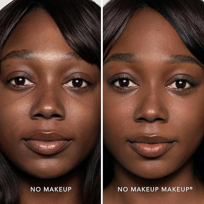 Foundation by No Makeup Makeup | Conceal & Correct with Long-Lasting, Buildable Formula & Lightweight Soft Finish | Cruelty-Free, Vegan, Fragrance-Free | Dark