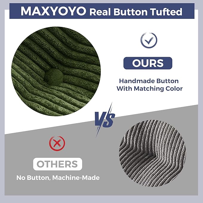 MAXYOYO Convertible Sofa Bed, Pull Out Loveseat Sleeper Sofa, 2 in 1 Folding Couch Bed, Floor Couch with Pillows for Living Room Bedroom Lounge, Dark Green