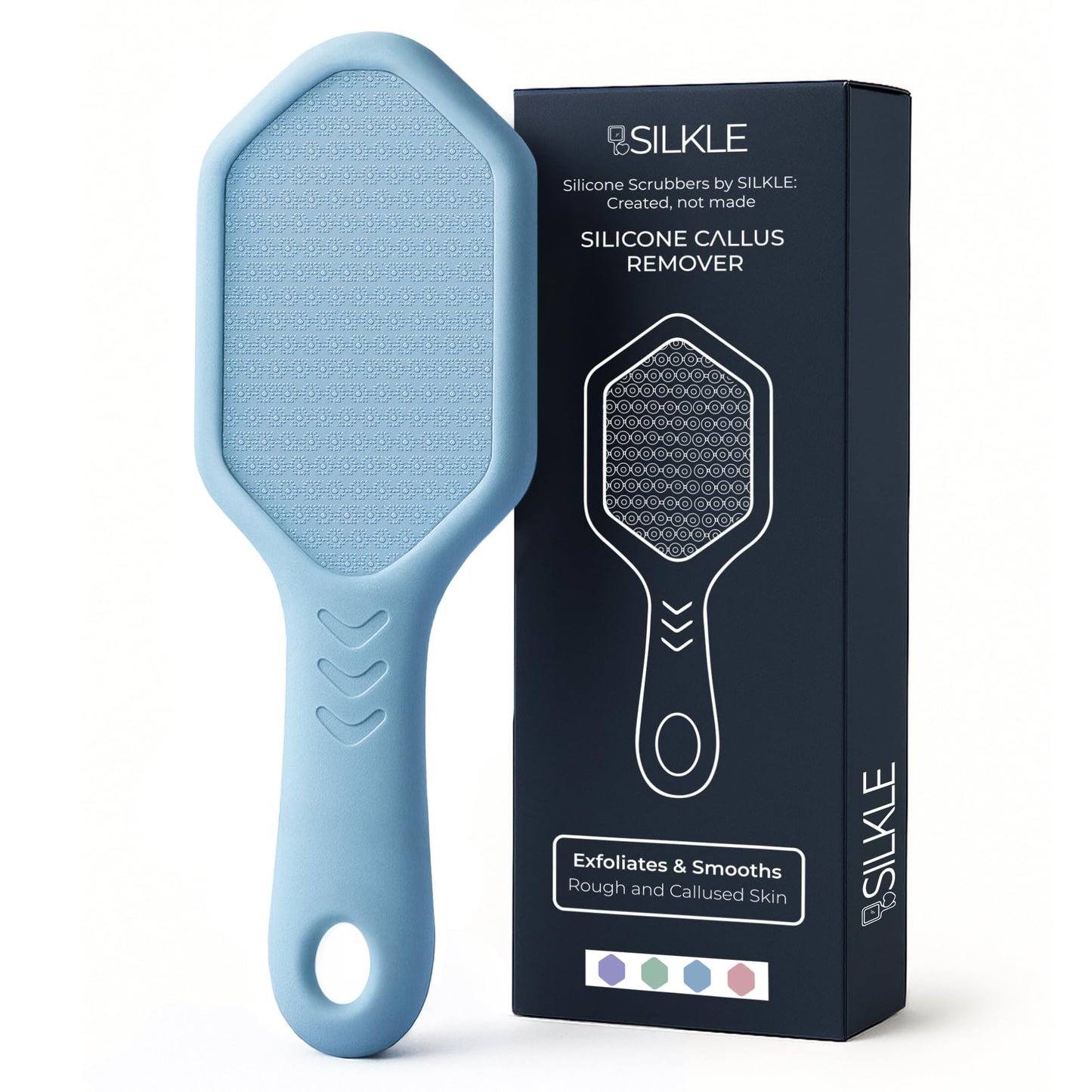 SILKLE Silicone Foot Callus Remover - Nano Glass Foot File for Dead Skin and Cracked Heels - Callus Remover for Feet & Hard Skin