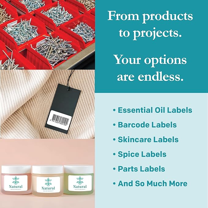 Premium Label Supply White Sticker Barcode Labels – 1.5" x 1" – Laser/Inkjet Compatible – (50 per Sheet), 100 Sheets – 5000 Total Adhesive Labels