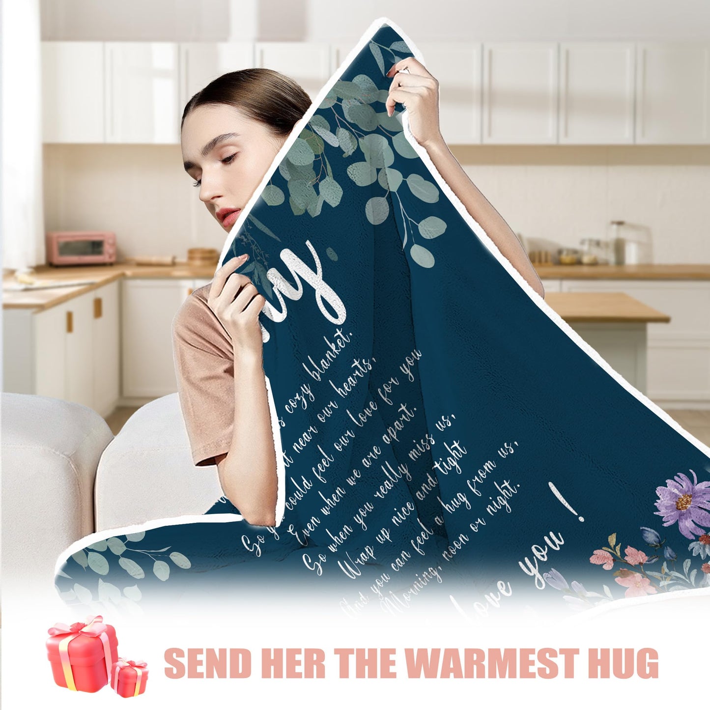 Taesun Granny Gift, Granny Gifts for Women Wearable Blanket from Grandkids, Great Grandma Hooded Blanket 47x72 in for Birthday, Grandparents Day, Christmas