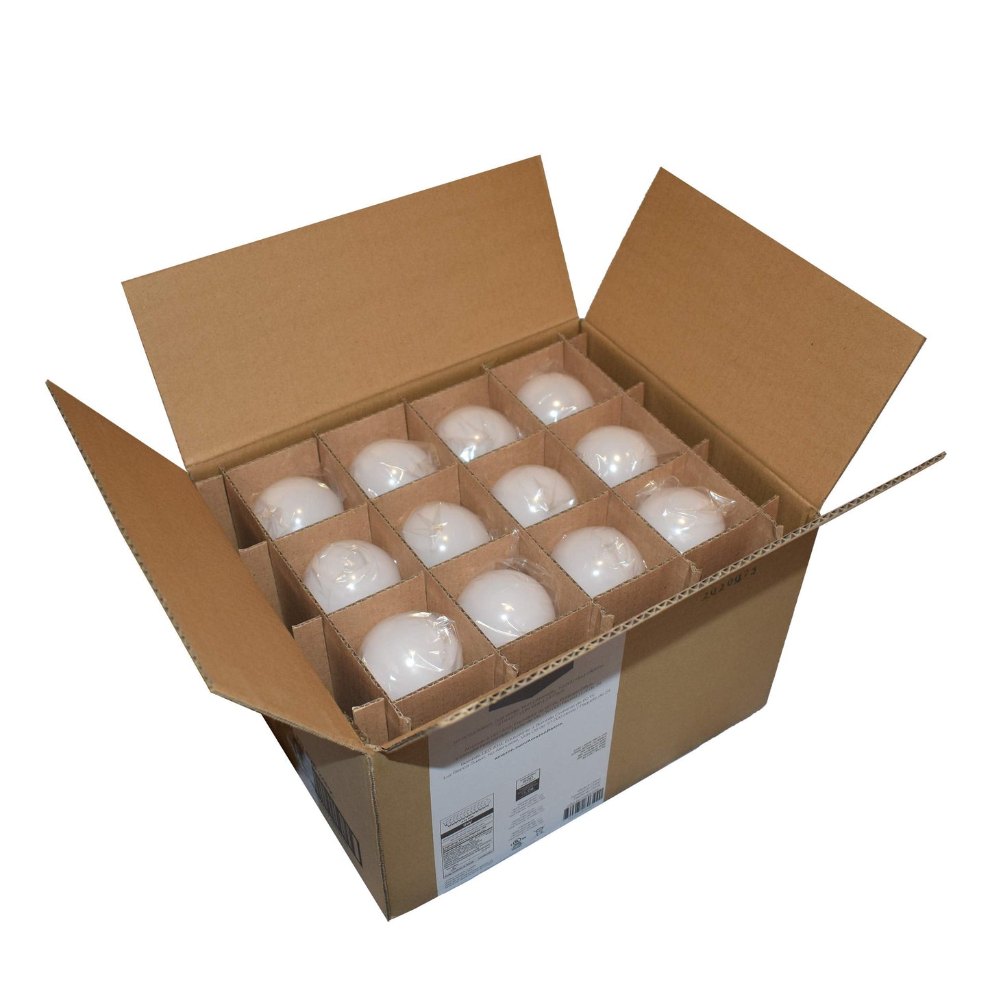 Amazon Basics A19 LED Light Bulb, 60 Watt Equivalent, Energy Efficient 9W, E26 Standard Base, Soft White 2700K, Non-Dimmable, 10,000 Hour Lifetime, 24-Pack