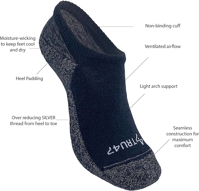 TRU47 Grounding & Earthing Products | Grounding Socks | Socks Made With 99.99% Pure Silver Thread