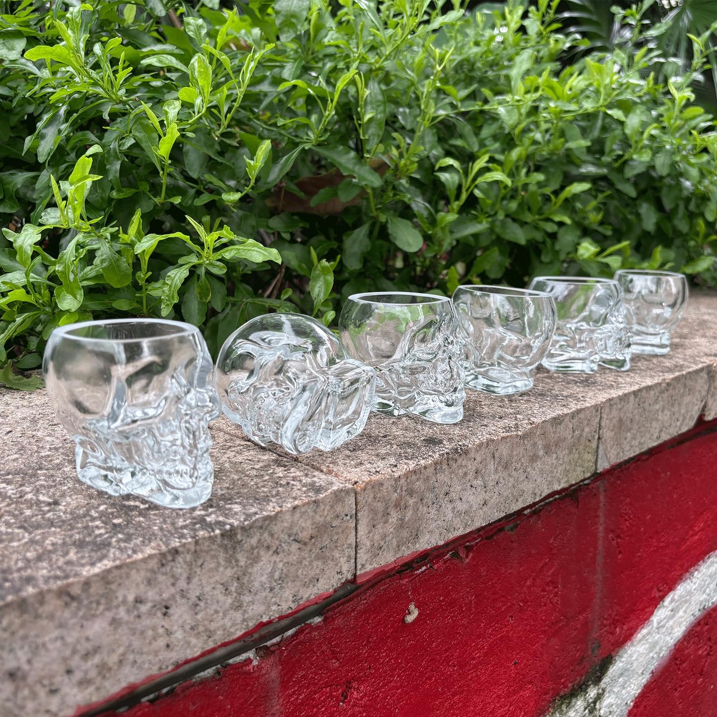 Funny Skull Shot Glass, (6pcs) 80ML (2.7oz) Small Wine Glasses Drinking Vodka Spirits Cup, Halloween Themed Party Holiday Gifts - 2.8 oz, Set of 6