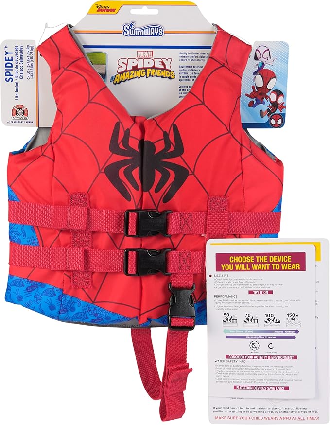 SwimWays Marvel Swim Trainer Life Jacket, US Coast Guard Approved Life Vest Kids Swim Vest, Pool Floats & Life Jackets for...