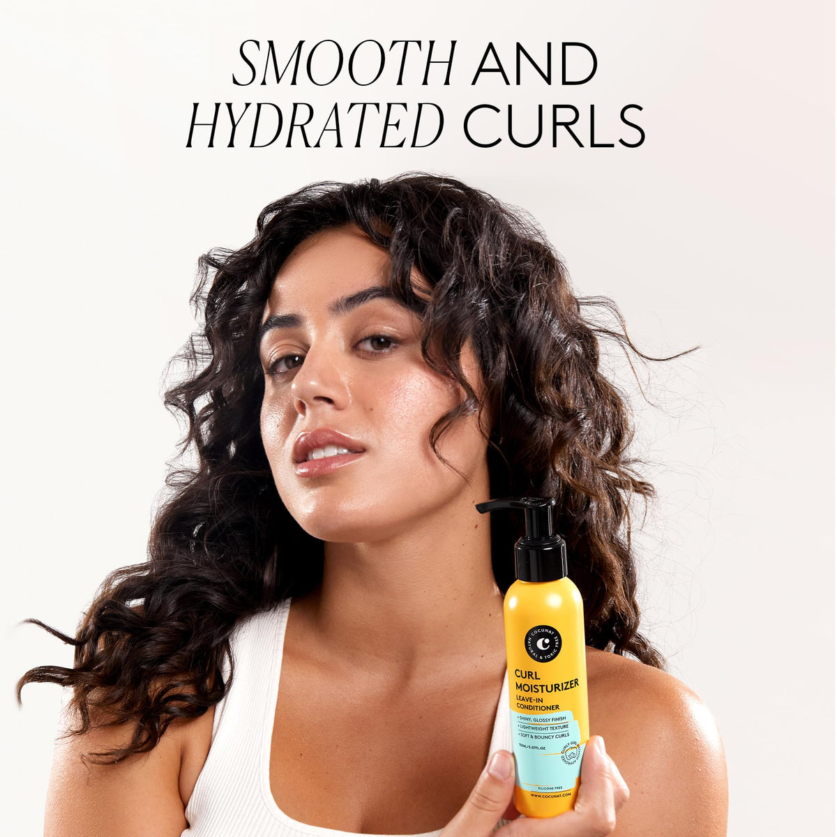 COCUNAT - Curl Moisturizer Leave-in - Curly Hair Gel - Detangles, Defines and Moisturises Curls - Flexible, Shiny and Smooth Cur