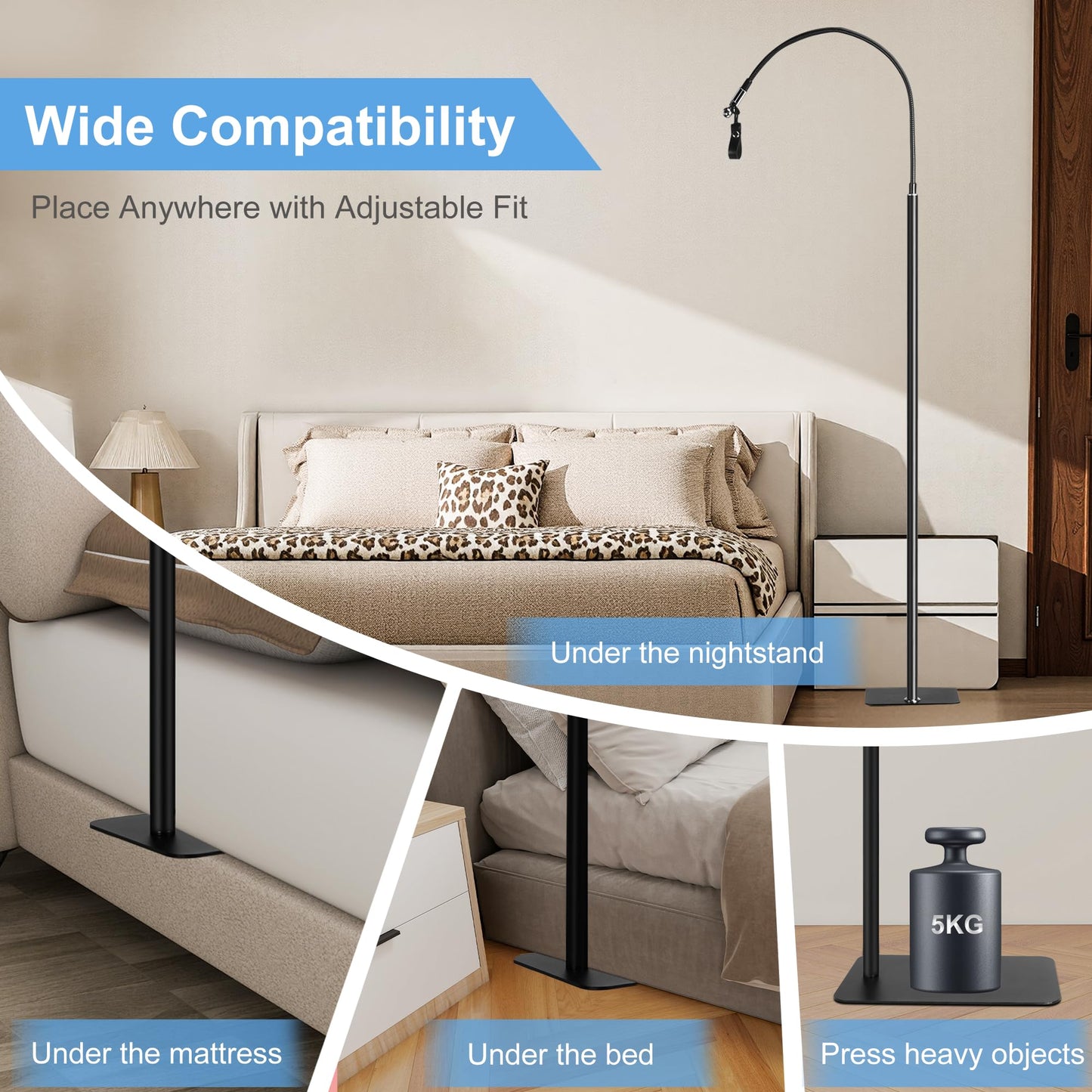 NIdreamCE C/APAP Hose Holder for Bed, Adjustable C-Pap Tubing Stand APAP Hose Hanger Avoid Tangling and Prevent Tube Leakage-BiPAP, C-Pap Mask, Sleep Apnea Hose Lift