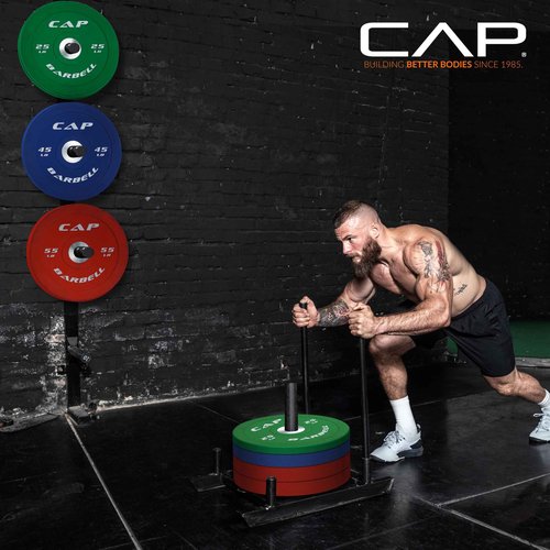 CAP Barbell Competition Olympic Bumper Plate Set, Green, 25 lb Pair