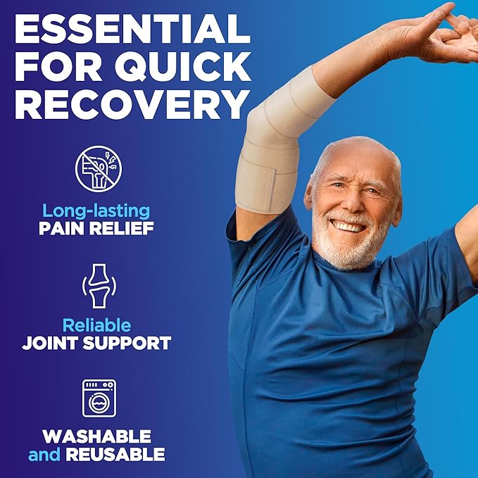 Premium Elastic Bandage Wrap - 4k (2x6in, 2x4in) - Self-Closing Strong Compression Bandage Wrap for Waist, Legs, Elbow and Knee