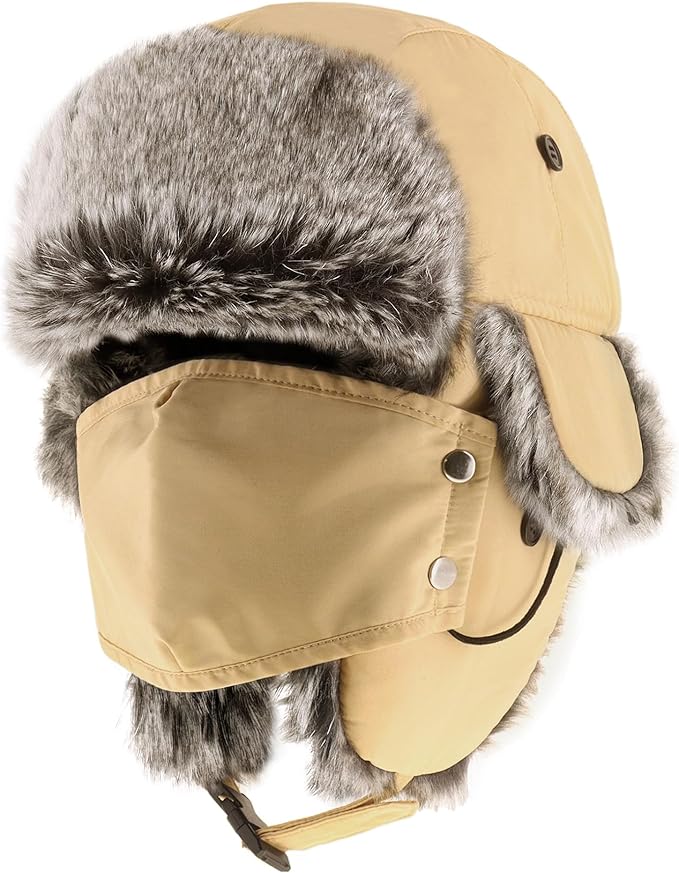 CHOK.LIDS Waterproof Winter Trappers Unisex Premium Strength Ushanka Ear Flap Chin Strap Cold Weather Outdoor