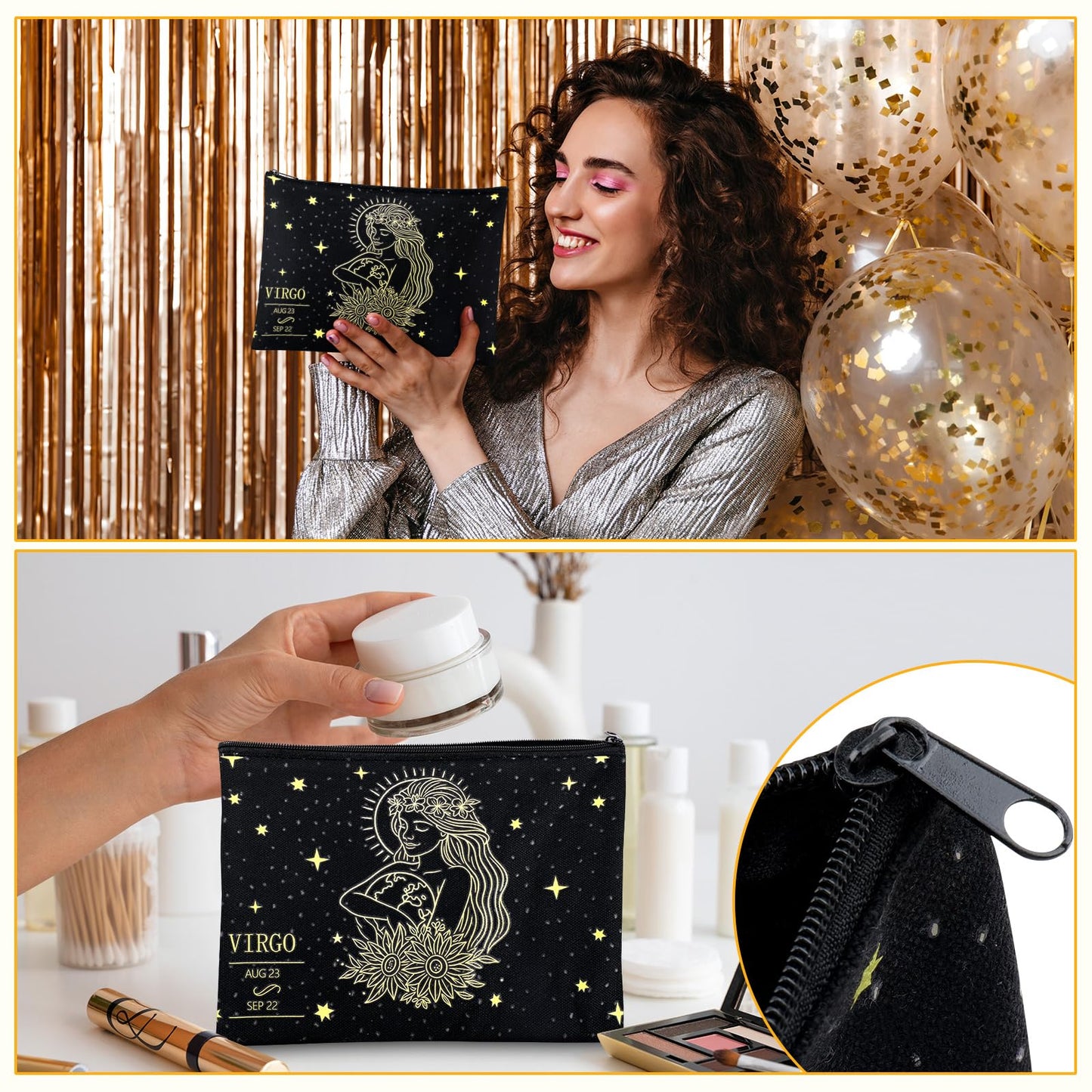 12PCS Virgo Birthday Gifts for Women-Virgo Zodiac Gifts for Women, Mom, Wife, Self Care Package,Get Well Soon, Mother's Day Baskets Birthday Astrological Baskets