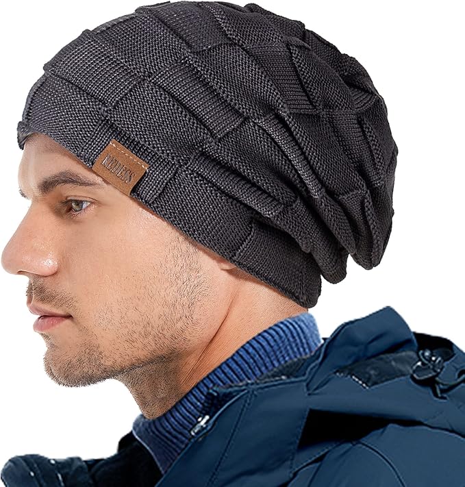 REDESS Beanie Hat for Men and Women Winter Warm Hats Knit Slouchy Thick Skull Cap
