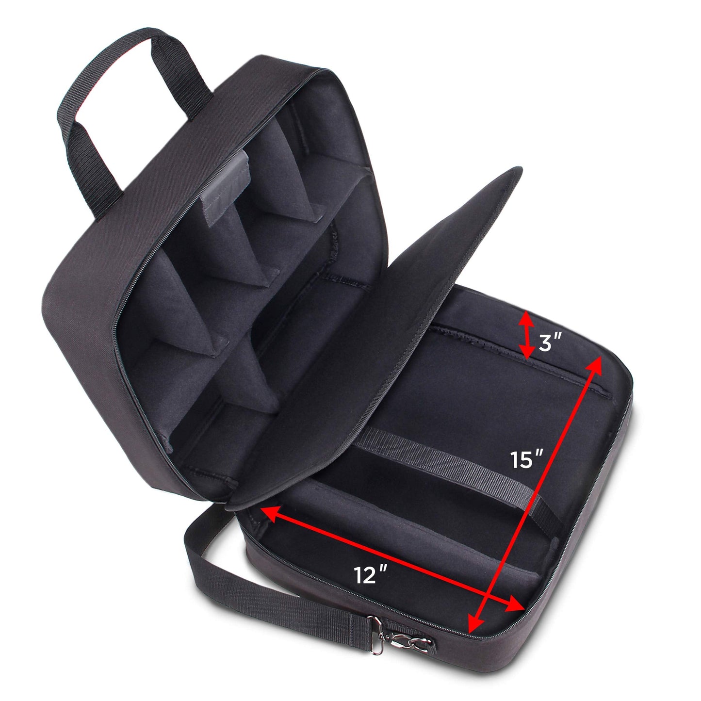 USA Gear CPAP Machine Travel Bag Carrying Case Compatible with XT Fit, AirStart 10/11 and Philips Dreamstation - Storage for Power Cables, Hose, Mask and More with Customizable Interior (Case Only)