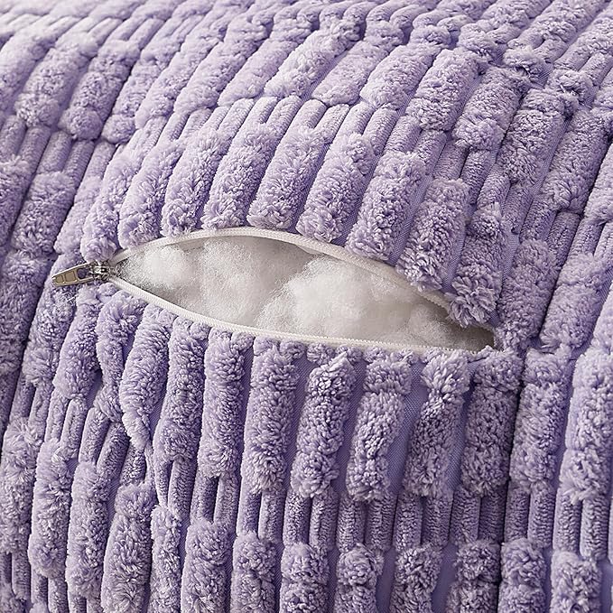 PAJEO Reading Pillow for Sitting in Bed, Large Backrest Reading Pillow with Arm Rest,Back-Rest Support Cushion for Sit Up on Couch, Sofa, and Floor (Light Purple Corduroy, Large(19"))