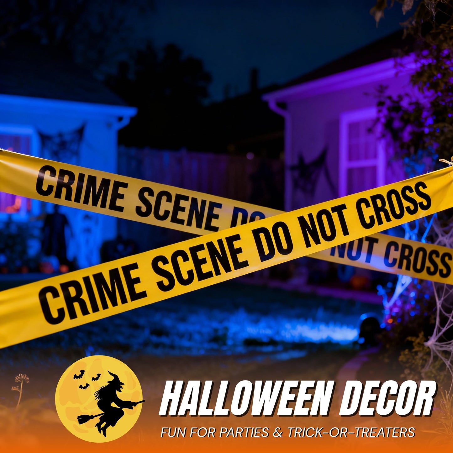 Crime Scene Do Not Cross Tape 3 X 100 • Bright Yellow with a Bold Black Print • 3 in. Wide for Maximum Readability • Tear Resistant