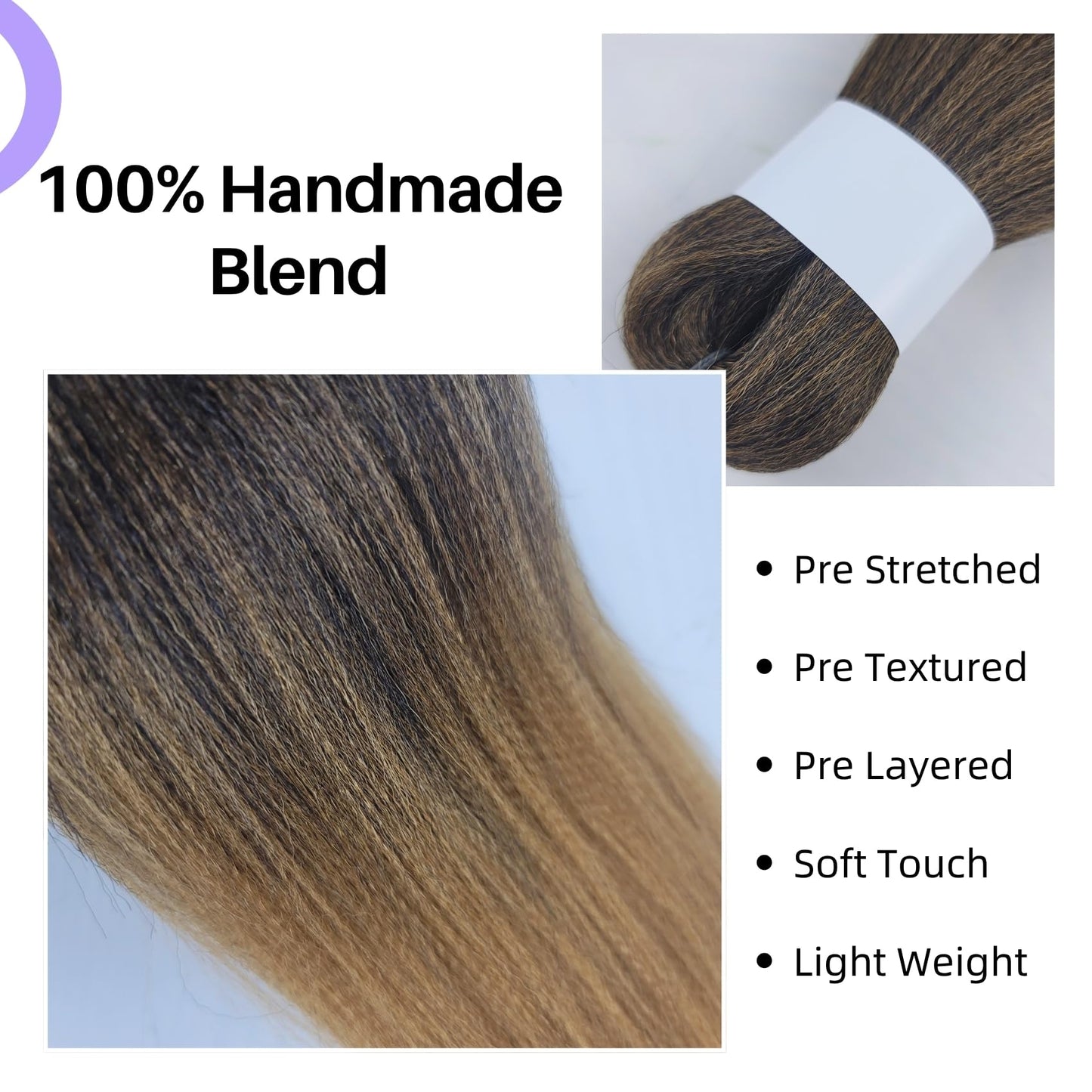 Honey Blonde Braiding Hair Pre Stretched 16Inch for Braids 1b/27# Synthetic Kids Braid in Hair Extension for Braiding
