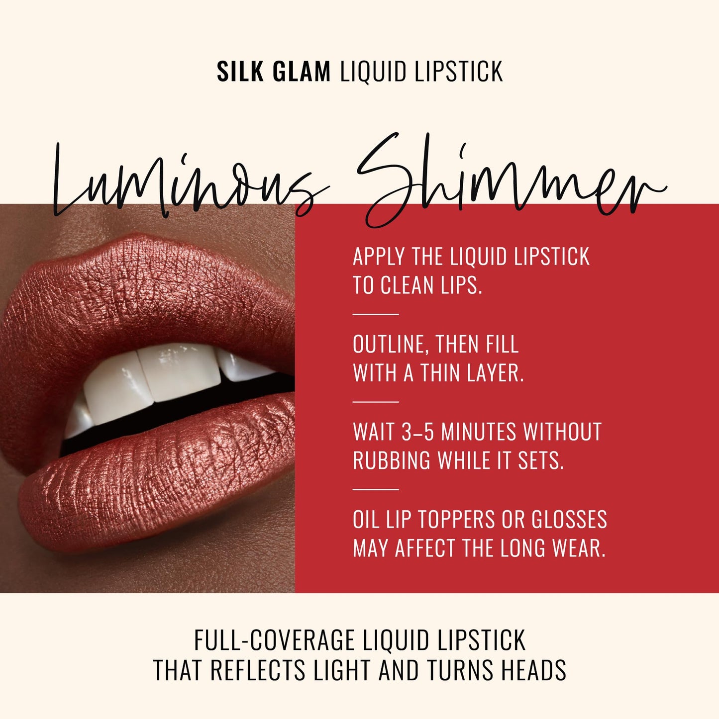 Runway Rogue Silk Glam Liquid Lipstick, Long Wear Frosted Rich Golden-Bronze Lipstick, Film Noir