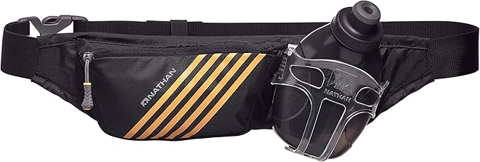 Nathan Swift Plus Hydration Belt with 10 oz Flask for Running & Workouts, with Zip Pocket to Pack Essentials, Ultra-Light ...