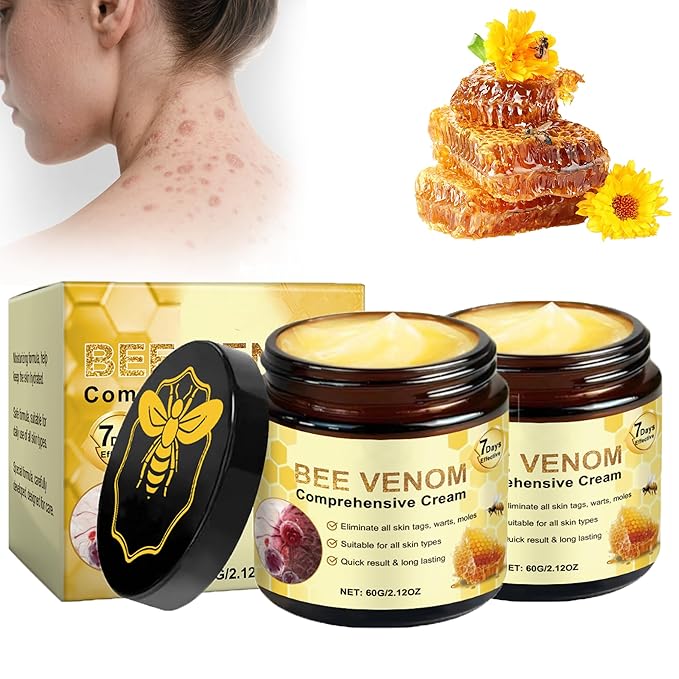 Bee Venom Comprehensive Cream, Bee Venom Skin Treatment Cream, All-in-One, Lifting & Firming, Anti-Aging Moisturizing, Effectively reduces all types of skin blemishes (2pcs)